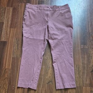 Rose Pink Loft Curvy Skinny Ankle Pants